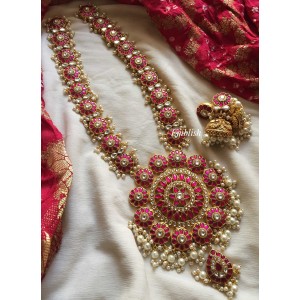 Kundan jadau flower guttapusalu neckpiece