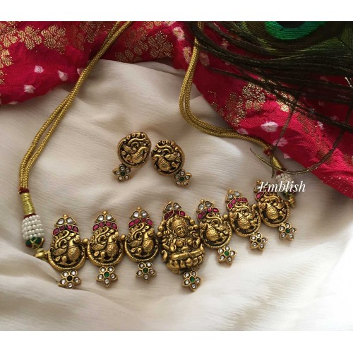 Kundan jadau just like gold  Peacock  Nakshi choker 