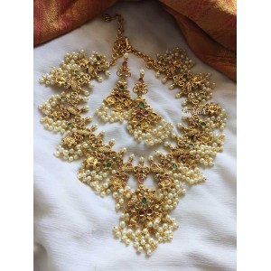 Kemp Lakshmi coin Annam Guttapusalu short Neckpiece