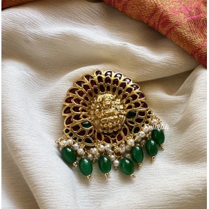 Kemp Lakshmi  Jada Billa - Green Beads