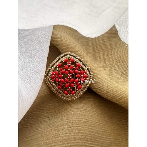 AD Coral Leaf Diamond Hair Chotti 