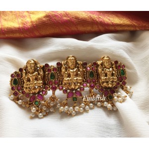 Antique Kemp Lakshmi with Pearl Drop Hair Clip