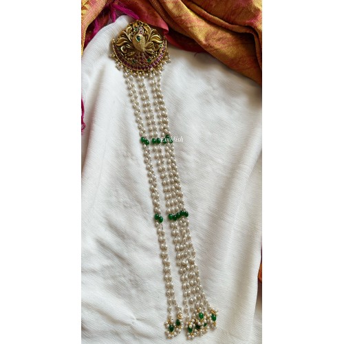 Antique Peacock Pendant Pearl Hanging Choti