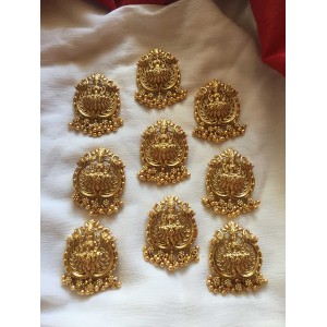 Lakshmi Intricate with Double Peacock Gold bunch Jada Billa