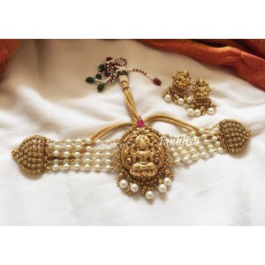 Lakshmi Gold alike High neck choker -Pearls