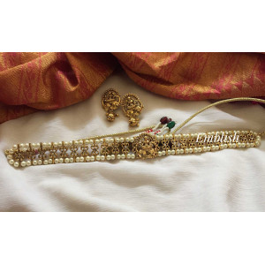 Antique Lakshmi beads high neck choker