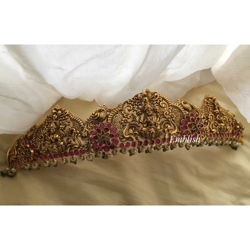 Antique Lakshmi flower hipbelt 