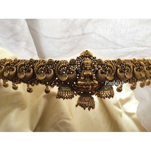 Antique Lakshmi jhumka drop peacock hipbelt 