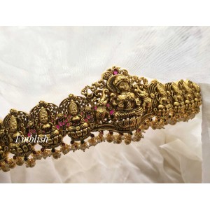 Gold alike Antique Bold Lakshmi Haathi hipbelt