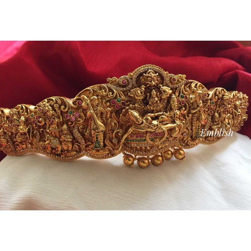 Gold alike Temple grand intricate work hipbelt