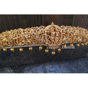 Radha Krishna intricate work gold alike hipbelt 