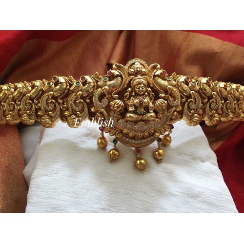 Gold alike Lakshmi Peacock hip belt 