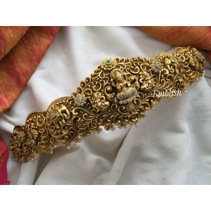 Antique Lakshmi and Hathi intricate work Flower Hipbelt