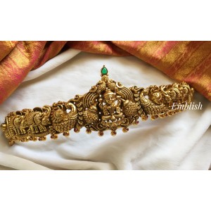 Antique Lakshmi with Intricate Double Peacock Haathi Hipbelt