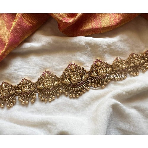 Lakshmi Peacock Kemp Hipchain -Red 