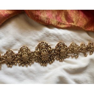 Gold Replica Lakshmi hipchain -Red with green 