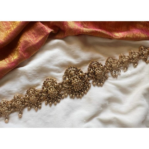 Gold Replica Lakshmi hipchain -Red 