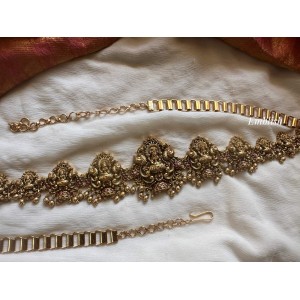 Kemp Lakshmi jhumka drop hipchain -Red 