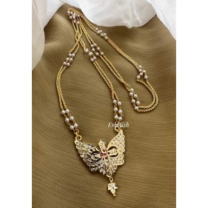 Impon Unique Pendant Pearl Double layer Chain Long Neckpiece 