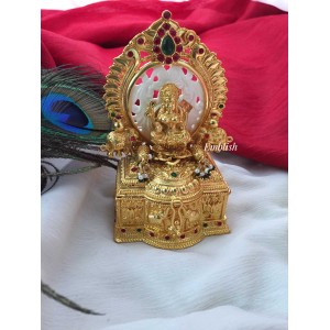 Gold alike Grand Lakshmi with Haatti Marble Kumkum box