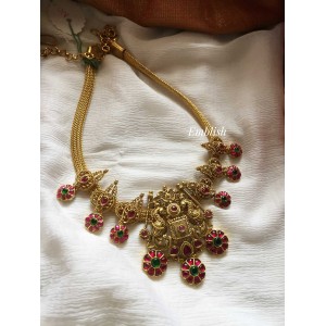 Kundan jadau Flower with Mango Intricate work Neckpiece