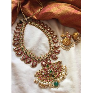 Kundan Jadau Grand Mango Peacock Neckpiece