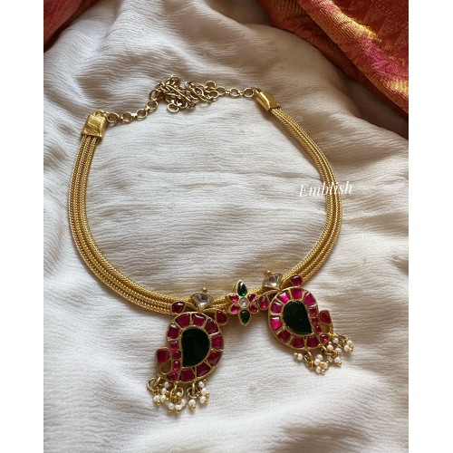 Kundan Jadau Double Mango Neckpiece