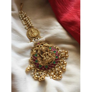 Antique gold dula beads LAKSHMI pearl tikka 