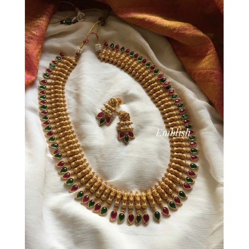 Kerala Style Kemp Mango Neckpiece 