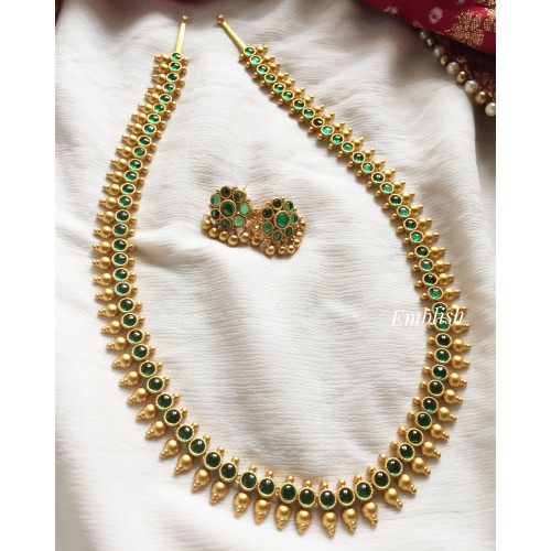 Simple Kemp Long Neckpiece - Green