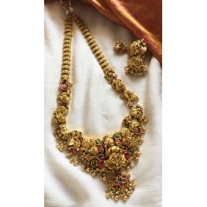 Kundan Jadau Annalakshmi neckpiece- Long