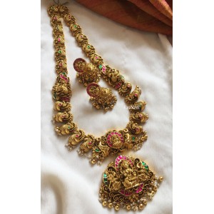 Kundan Jadau Lakshmi with annam Long Neckpiece