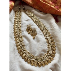 Antique Lakshmi Coin Pearl Bunch Neckpiece