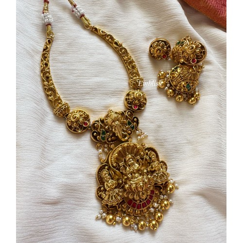 Kundan Jadau Lakshmi Ganesha Hasli Neckpiece