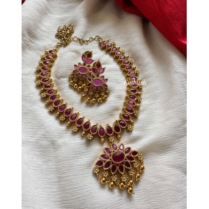 Kemp Flower Attigai - Gold Beads