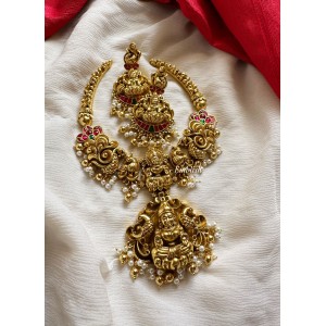 Royal Kundan Jadau Lakshmi with Double Peacock Intricate Neckpiece