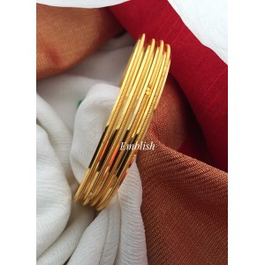 Gold Plated Simple Bangle Set - 1