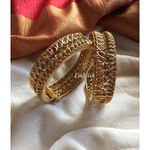 Mango Kundan Leaf Intricate Bangle