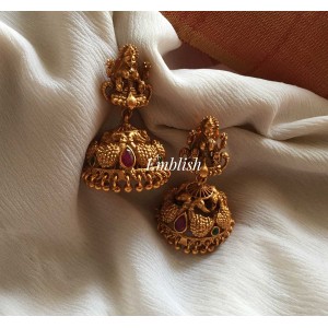 Small Lakshmi matt jhumka 