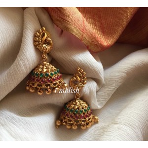 Small peacock jhumka -1 