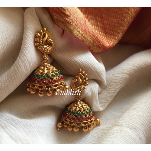 Small peacock jhumka -1 