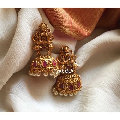 Matt new rivet last Lakshmi jhumka 