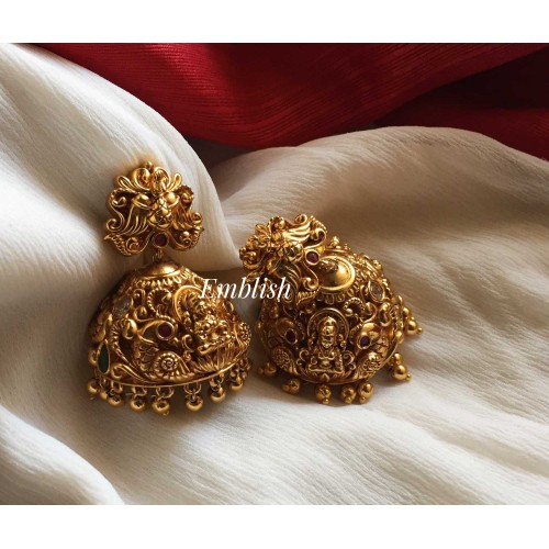 Peacock Lakshmi gold alike medium size jhumka