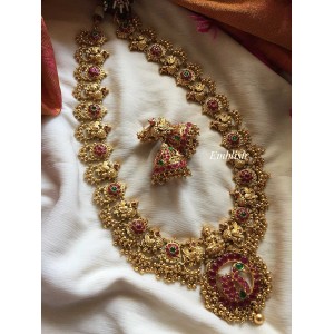 Lakshmi Annaparavai kemp gold beads neckpiece 