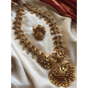 Peacock gold beads gold alike new neckpiece