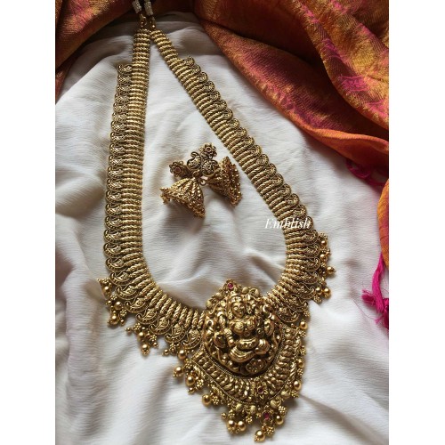 Antique Mango Lakshmi Gold beads neckpiece