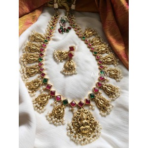 Lakshmi Annam drop diamond shape pearl drop neckpiece