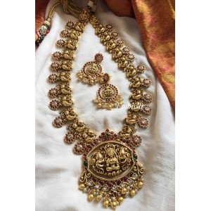 Antique Gold alike Lakshmi with Annam Kemp Neckpiece