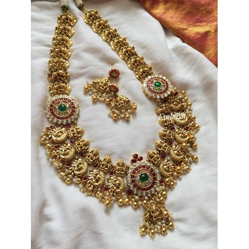 Gold alike StarFlower with annam Lakshmi Layer Neckpiece