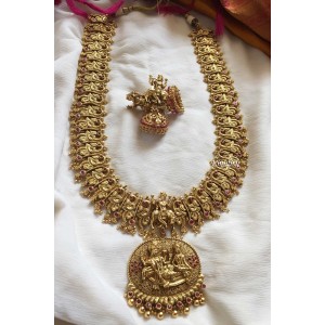 Antique Gold alike Krishna Radha Long neckpiece.